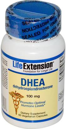 Life Extension, DHEA, 100 mg, 60 Veggie Caps ,المكملات الغذائية، ديا، الصحة