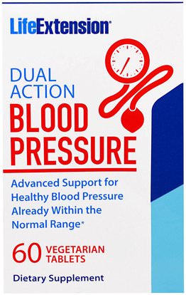 Life Extension, Dual Action Blood Pressure, 60 Veggie Tablets ,والصحة، وضغط الدم