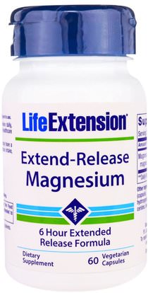 Life Extension, Extend-Release Magnesium, 60 Veggie Caps ,المكملات الغذائية، المعادن، المغنيسيوم