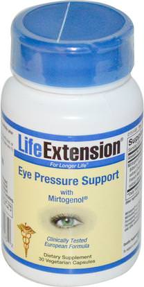 Life Extension, Eye Pressure Support, with Mirtogenol, 30 Veggie Caps ,والرعاية الصحية، والعناية بالعيون، والرعاية الرؤية، والرؤية