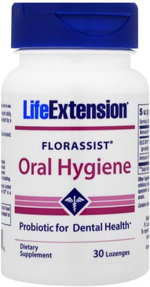 Life Extension, Florassist, Oral Hygiene, 30 Lozenges ,حمام، الجمال، العناية بالأسنان عن طريق الفم، منتجات نظافة الفم