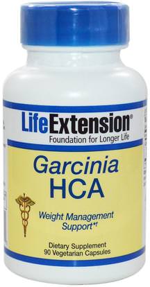 Life Extension, Garcinia HCA, 90 Veggie Caps ,وفقدان الوزن، والنظام الغذائي، غاركينيا كامبوجيا، والصحة