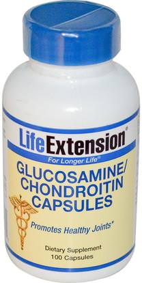 Life Extension, Glucosamine/Chondroitin Capsules, 100 Capsules ,والصحة، والعظم، وهشاشة العظام، والصحة المشتركة، والتهاب