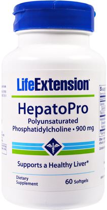 Life Extension, Hepatopro, 900 mg, 60 Softgels ,الفيتامينات، الكولين، الكولين الفوسفاتيديل، الصحة، دعم الكبد