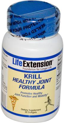 Life Extension, Krill Healthy Joint Formula, 30 Softgels ,الصحة، العظام، هشاشة العظام، الصحة المشتركة، المكملات الغذائية، إيفا أوميجا 3 6 9 (إيبا دا)، زيت الكريل