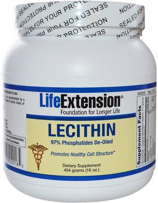 Life Extension, Lecithin, 16 oz (454 g) ,المكملات الغذائية، الليسيثين، والصحة