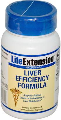 Life Extension, Liver Efficiency Formula, 30 Veggie Caps ,والمكملات الغذائية، ومنتجات الكبد، والصحة، ودعم الكبد