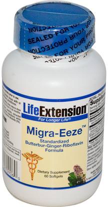 Life Extension, Migra-Eeze, 60 Softgels ,الصحة، الصداع