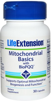 Life Extension, Mitochondrial Basics, with BioPQQ, 30 Capsules ,والمكملات الغذائية، ومضادات الأكسدة، حمض الليبويك ألفا، حمض الليبويك r، التورين