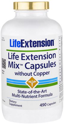 Life Extension, Mix Capsules without Copper, 490 Capsules ,الفيتامينات، الفيتامينات