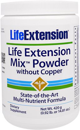 Life Extension, Mix Powder without Copper, 14.81 oz (420 g) ,الفيتامينات، الفيتامينات