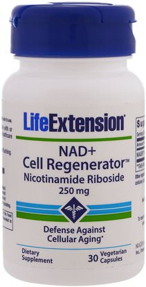 Life Extension, NAD + Cell Regenerator Nicotinamide Riboside, 250 mg, 30 Vegetarian Capsules ,والصحة، والطاقة