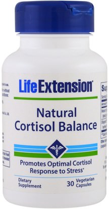Life Extension, Natural Cortisol Balance, 30 Veggie Caps ,وفقدان الوزن، والنظام الغذائي، والكورتيزول، ماغنوليا النباح (فيلوديندرون)
