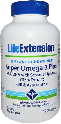 Life Extension, Omega Foundations, Super Omega-3 Plus, 120 Softgels ,Herb-sa