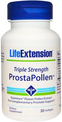 Life Extension, ProstaPollen, Triple Strength, 30 Softgels ,الصحة، الرجال، البروستاتا