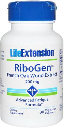 Life Extension, RiboGen French Oak Wood Extract, 200 mg, 30 Veggie Caps ,والصحة، والطاقة