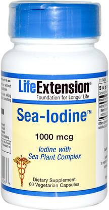 Life Extension, Sea-Iodine, 1000 mcg, 60 Veggie Caps ,والملاحق، والمعادن، واليود