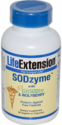 Life Extension, SODzyme with GliSODin & Wolfberry, 90 Veggie Caps ,المكملات الغذائية، سوبر أكسيد ديسموتاز سود جليسودين