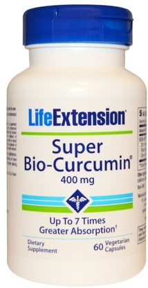 Life Extension, Super Bio-Curcumin, 400 mg, 60 Veggie Caps ,المكملات الغذائية، مضادات الأكسدة، الكركمين