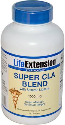 Life Extension, Super CLA Blend, with Sesame Lignans, 1000 mg, 120 Softgels ,والصحة، والنظام الغذائي
