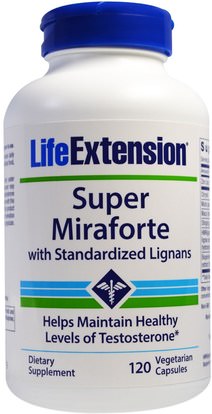 Life Extension, Super Miraforte, with Standardized Lignans, 120 Veggie Caps ,الصحة، الرجال، التستوستيرون
