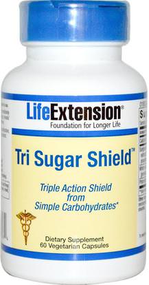 Life Extension, Tri Sugar Shield, 60 Veggie Caps ,الصحة، نسبة السكر في الدم