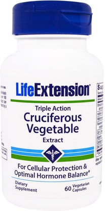 Life Extension, Triple Action Cruciferous Vegetable Extract, 60 Veggie Caps ,الصحة، السموم