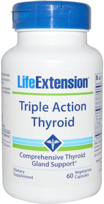 Life Extension, Triple Action Thyroid, 60 Veggie Caps ,الصحة، الغدة الدرقية