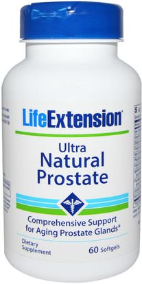 Life Extension, Ultra Natural Prostate, 60 Softgels ,الصحة، الرجال، البروستاتا