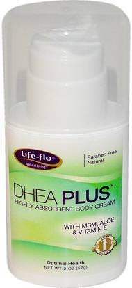 Life Flo Health, DHEA Plus, Highly Absorbent Body Cream, 2 oz (57 g) ,المكملات الغذائية، ديا، غسول الجسم