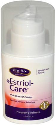 Life Flo Health, Estriol-Care, 2 fl oz (57 g) ,والصحة، والمرأة، ومنتجات كريم البروجسترون