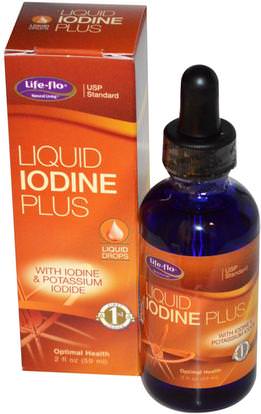 Life Flo Health, Liquid Iodine Plus, 2 fl oz (59 ml) ,والملاحق، والمعادن، واليود