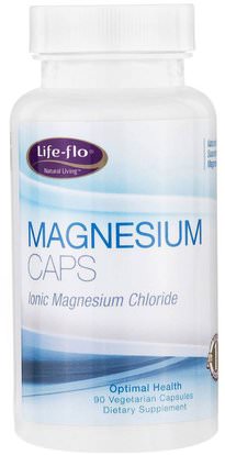 Life Flo Health, Magnesium Caps, 90 Veggie Caps ,المكملات الغذائية، والمعادن، وكلوريد المغنيسيوم