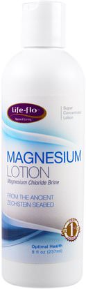 Life Flo Health, Magnesium Lotion, 8 fl oz (237 ml) ,حمام، الجمال، غسول الجسم، المعادن، كلوريد المغنيسيوم