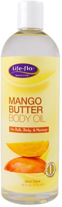 Life Flo Health, Mango Butter Body Oil, 16 fl oz (473 ml) ,والصحة، والجلد، وزيت التدليك، وزيوت العناية بالجسم