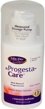 Life Flo Health, Progesta-Care, Body Cream, 4 oz (113.4 g) ,والصحة، والمرأة، ومنتجات كريم البروجسترون