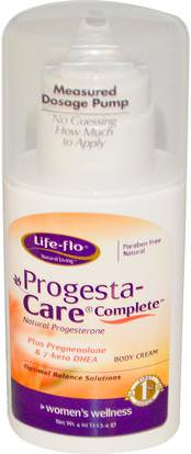 Life Flo Health, Progesta-Care Complete, 4 oz (113.4 g) ,والصحة، والمرأة، ومنتجات كريم البروجسترون، والمكملات الغذائية، بريغنينولون
