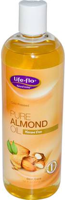 Life Flo Health, Pure Almond Oil, Skin Care, 16 fl oz (473 ml) ,الصحة، الجلد، زيت اللوز موضعي، زيت التدليك