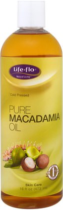 Life Flo Health, Pure Macadamia Oil, 16 fl oz (473 ml) ,الصحة، الجلد، زيت التدليك