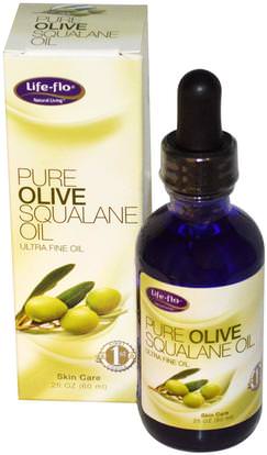 Life Flo Health, Pure Olive Squalane Oil, Skin Care, 2 fl oz (60 ml) ,الصحة، المرأة، الجلد