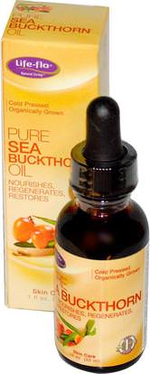 Life Flo Health, Pure Sea Buckthorn Oil, 1 fl oz (30 ml) ,الصحة، نساء، إلتحم، حمم، الجمال، البحر النبق الجمال