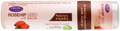 Life Flo Health, Rosehip Seed Lip Balm, Mint Rose Flavor, 0.25 oz (7 g) ,حمام، الجمال، العناية الشفاه، بلسم الشفاه