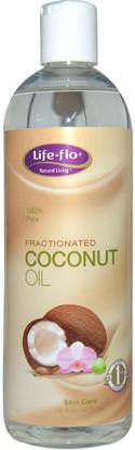 Life Flo Health, Skin Care, Fractionated Coconut Oil, 16 fl oz (473 ml) ,حمام، الجمال، زيت جوز الهند الجلد