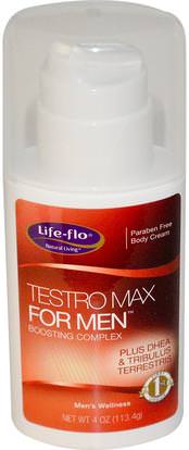 Life Flo Health, Testro Max for Men, Boosting Complex, 4 oz (113.4 g) ,الصحة، الرجال، هلام التستوستيرون والكريمات، والمكملات الغذائية، ديا