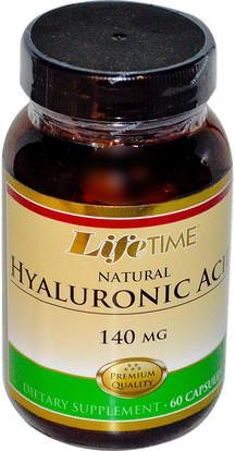 Life Time, Natural Hyaluronic Acid, 140 mg, 60 Capsules ,الصحة، العظام، هشاشة العظام، الصحة المشتركة، الجمال، مكافحة الشيخوخة، حمض الهيالورونيك