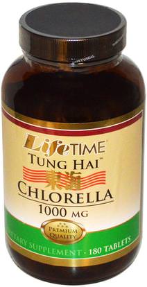Life Time, Tung Hai, Chlorella, 1000 mg, 180 Tablets ,المكملات الغذائية، سوبرفوودس، كلوريلا