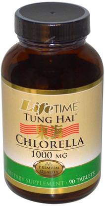Life Time, Tung Hai, Chlorella, 1000 mg, 90 Tablets ,المكملات الغذائية، سوبرفوودس، كلوريلا