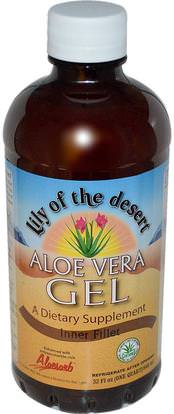 Lily of the Desert, Aloe Vera Gel, Inner Filler, 32 fl oz (946 ml) ,حمام، الجمال، الألوة فيرا كريم محلول هلام