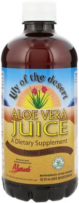 Lily of the Desert, Aloe Vera Juice, Inner Fillet, 32 fl oz (946 ml) ,المكملات الغذائية، الصبار، الصبار الحقيقي، الطعام، القهوة الشاي والمشروبات، عصير الفواكه