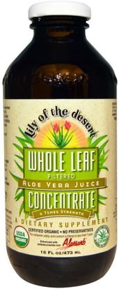 Lily of the Desert, Aloe Vera Juice, Whole Leaf Concentrate, 16 fl oz (473 ml) ,المكملات الغذائية، الألوة فيرا، سائل الألوة فيرا